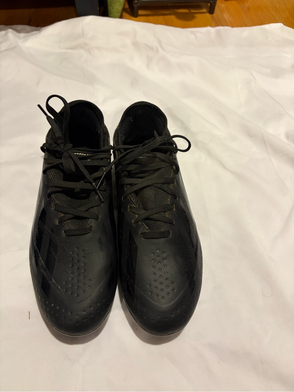adidas Kids Black Lace-Up Soccer Cleats